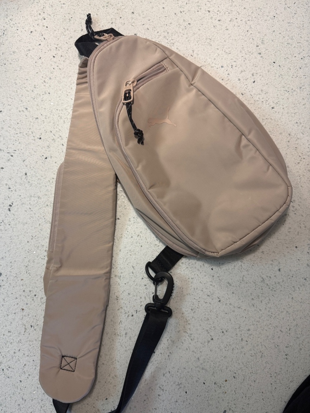 Puma Beige/Taupe Belt Sling Bag